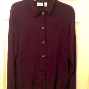 Chico’s button down top size 0 purple/ wine color